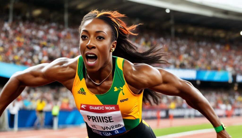 Shelly-Ann Fraser-Pryce blazing speed Shelly-Ann Fraser-Pryce blazing speed