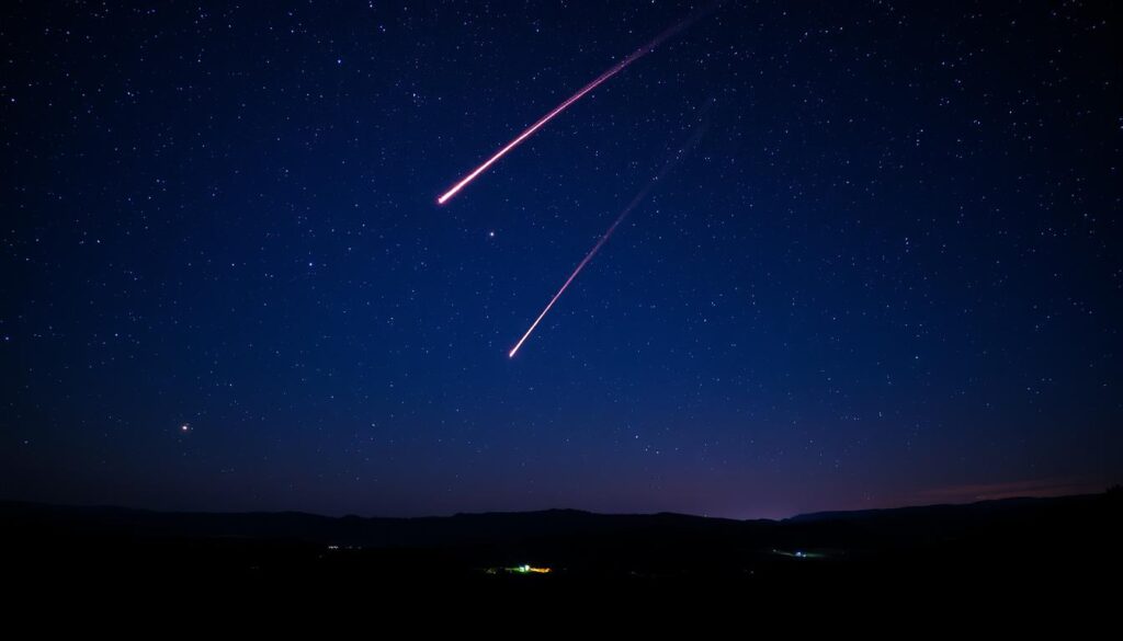 Taurid meteor showers in the night sky Taurid meteor showers in the night sky