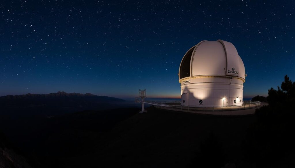 Zwicky Transient Facility telescope at Palomar Observatory Zwicky Transient Facility telescope at Palomar Observatory